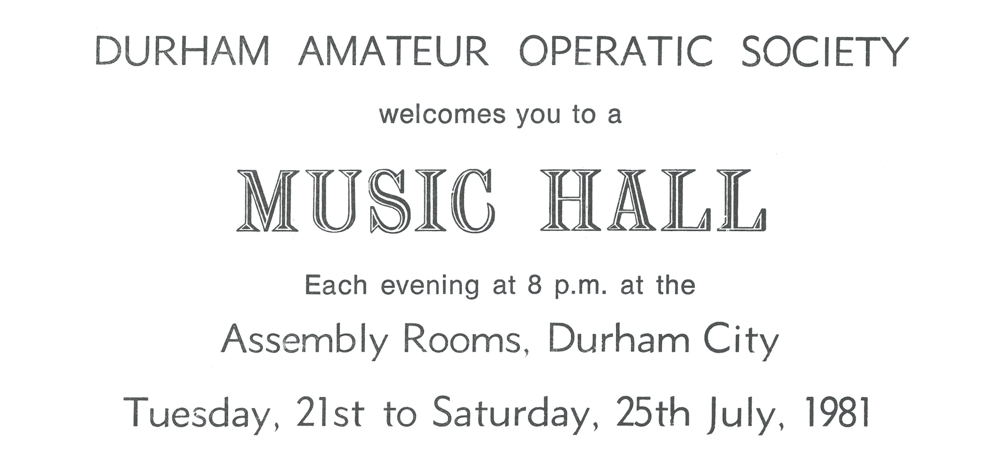 Old Time Music Hall artwork