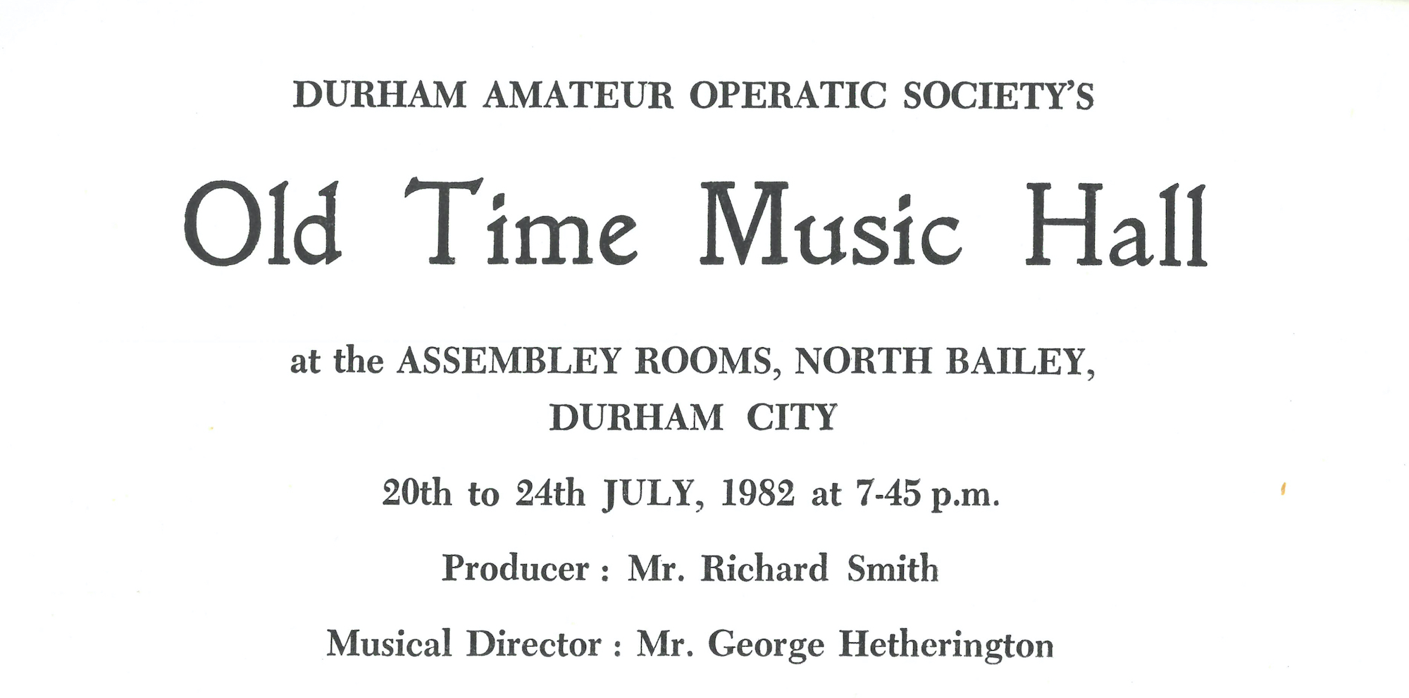 Old Time Music Hall artwork